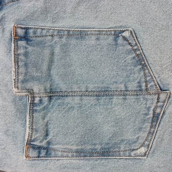 Good American Indigo Good 90's High Waist Denim Distressed Shorts - Picture 6 of 9